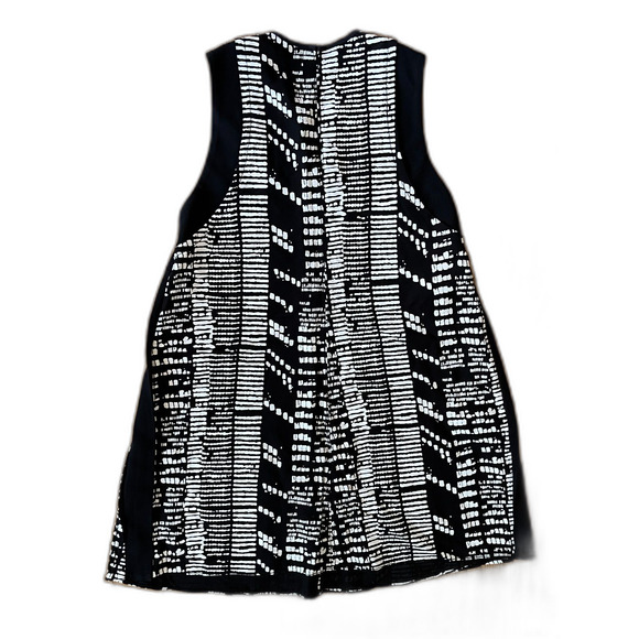 Proenza Schouler Black & White Viscose Sleeveless Shift Dress   Women's Size 6 - Picture 6 of 10